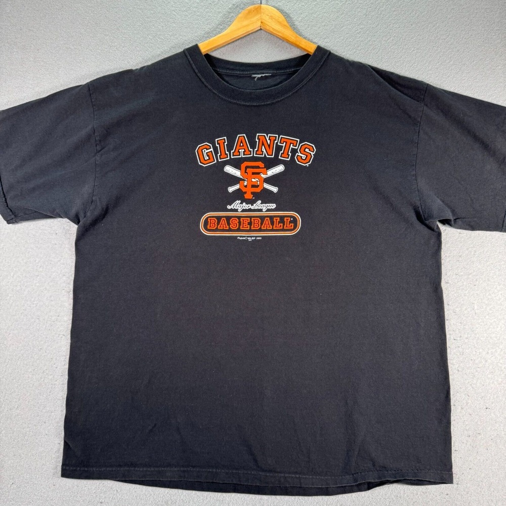 Vintage San Francisco Giants T-Shirt Men 2XL Black Majestic MLBP Graphic MLB Y2K